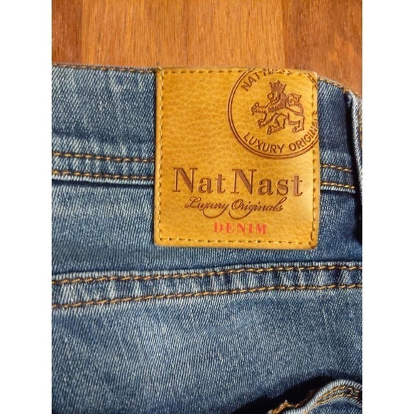 Nat Nast Blue Jeans Luxury Denim Mens 30 X 30 Stretch Medium Wash Comfort Waist - Picture 6 of 7